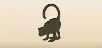 サルのシルエット
