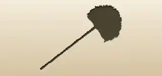 Long-handled Fan silhouette