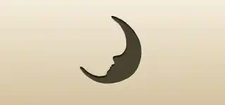 Crescent Moon silhouette