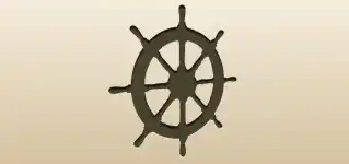 Sailboat’s Wheel silhouette