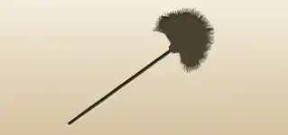 Long-handled Fan silhouette