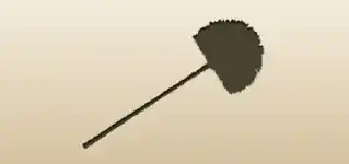 Long-handled Fan silhouette