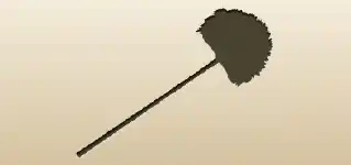 Long-handled Fan silhouette