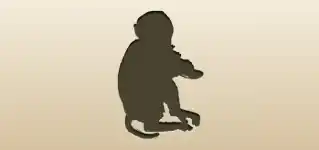 Monkey silhouette