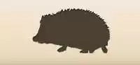 ハリネズミのシルエット