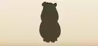 カピバラのシルエット