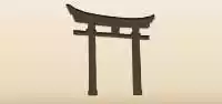 鳥居のシルエット