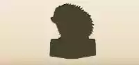 ハリネズミのシルエット