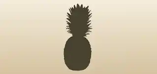 パイナップルのシルエット