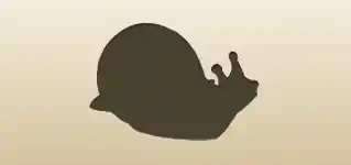 カタツムリのシルエット