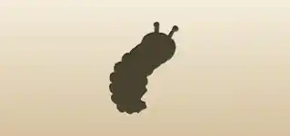 いも虫のシルエット