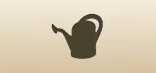 じょうろのシルエット