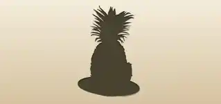 パイナップルのシルエット