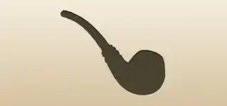 喫煙パイプのシルエット