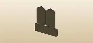 ニキシー管時計のシルエット