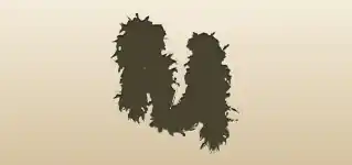 ボアの襟巻きのシルエット
