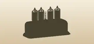 ニキシー管時計のシルエット
