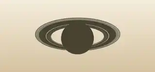土星のシルエット