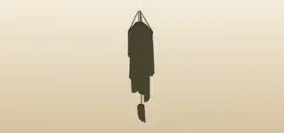 ウィンドチャイムのシルエット