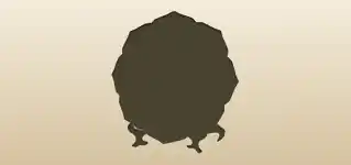 月の満ち欠けのシルエット