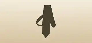 ネクタイのシルエット