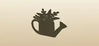 じょうろのシルエット
