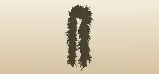 ボアの襟巻きのシルエット