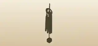 ウィンドチャイムのシルエット