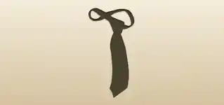 ネクタイのシルエット