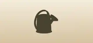 じょうろのシルエット