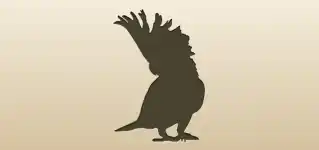 オウムのシルエット