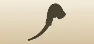喫煙パイプのシルエット