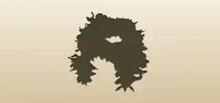 ボアの襟巻きのシルエット