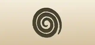うずまきのオブジェのシルエット