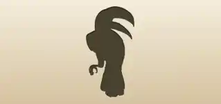 オオハシのシルエット