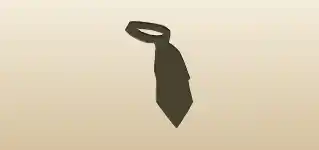 ネクタイのシルエット