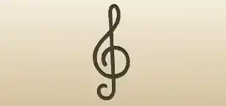 ト音記号のシルエット