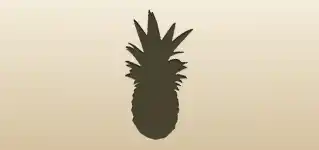 パイナップルのシルエット