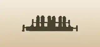 ニキシー管時計のシルエット