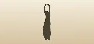 ネクタイのシルエット