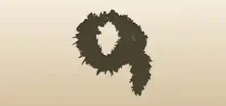ボアの襟巻きのシルエット