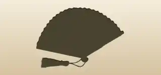 扇子のシルエット