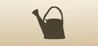じょうろのシルエット