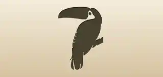 オオハシのシルエット