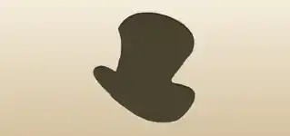シルクハットのシルエット