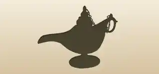 Oil Lamp silhouette