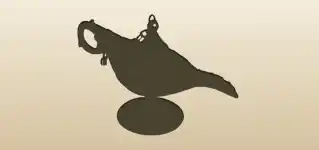 Oil Lamp silhouette