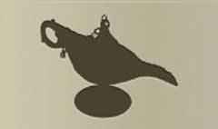 Oil Lamp silhouette