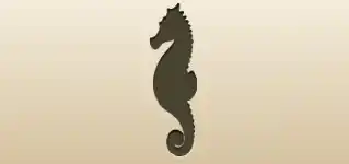 タツノオトシゴのシルエット