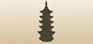 仏塔のシルエット